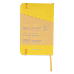 Fabriano EcoQua Plus Stitch-Bound Notebook - Yellow, 3-1/2" x 5-1/2", Dot Grid, back cover