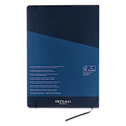Fabriano EcoQua Plus Stitch-Bound Notebook - Navy, 8-1/4" x 11-3/4", Grid, back cover