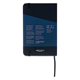 Fabriano EcoQua Plus Stitch-Bound Notebook - Navy, 3-1/2" x 5-1/2", Grid, back cover