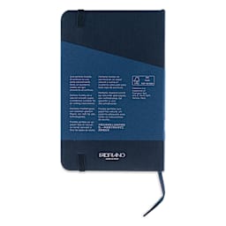 Fabriano EcoQua Plus Stitch-Bound Notebook - Navy, 3-1/2" x 5-1/2", Lined, back cover