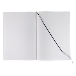 Fabriano EcoQua Plus Stitch-Bound Notebook - Navy, 8-1/4" x 11-3/4", Dot Grid, open