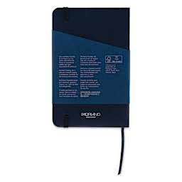 Fabriano EcoQua Plus Stitch-Bound Notebook - Navy, 3-1/2" x 5-1/2", Dot Grid, back cover