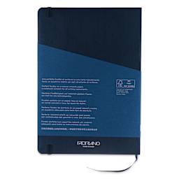 Fabriano EcoQua Plus Stitch-Bound Notebook - Navy, 5-4/5" x 8-1/4", Dot Grid, back cover