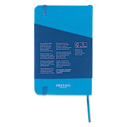 Fabriano EcoQua Plus Stitch-Bound Notebook - Turquoise, 3-1/2" x 5-1/2", Grid, back cover