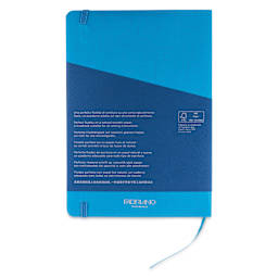 Fabriano EcoQua Plus Stitch-Bound Notebook - Turquoise, 5-4/5" x 8-1/4", Grid, back cover
