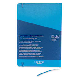 Fabriano EcoQua Plus Stitch-Bound Notebook - Turquoise, 8-1/4" x 11-3/4", Lined, back cover
