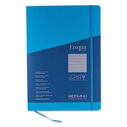 Fabriano EcoQua Plus Stitch-Bound Notebook - Turquoise, 8-1/4" x 11-3/4", Lined, front cover