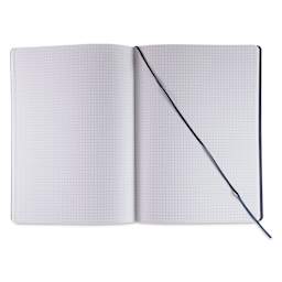 Fabriano EcoQua Plus Stitch-Bound Notebook - Wine, 8-1/4" x 11-3/4", Grid, open