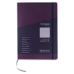 Fabriano EcoQua Plus Stitch-Bound Notebook - Wine, 8-1/4" x 11-3/4", Grid, front cover