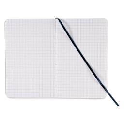 Fabriano EcoQua Plus Stitch-Bound Notebook - Wine, 3-1/2" x 5-1/2", Grid, open