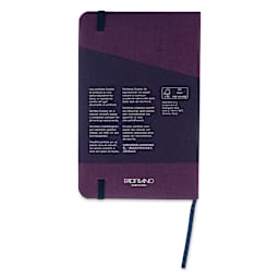 Fabriano EcoQua Plus Stitch-Bound Notebook - Wine, 3-1/2" x 5-1/2", Grid, back cover