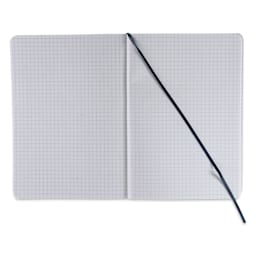 Fabriano EcoQua Plus Stitch-Bound Notebook - Wine, 5-4/5" x 8-1/4", Grid, open