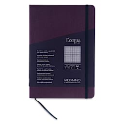 Fabriano EcoQua Plus Stitch-Bound Notebook - Wine, 5-4/5" x 8-1/4", Grid, front cover