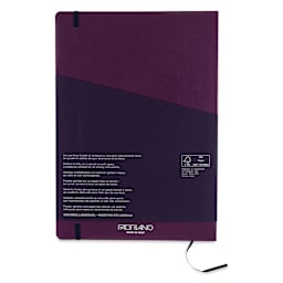 Fabriano EcoQua Plus Stitch-Bound Notebook - Wine, 8-1/4" x 11-3/4", Lined, back cover