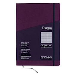 Fabriano EcoQua Plus Stitch-Bound Notebook - Wine, 8-1/4" x 11-3/4", Lined, front cover