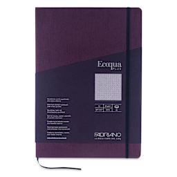 Fabriano EcoQua Plus Stitch-Bound Notebook - Wine, 8-1/4" x 11-3/4", Dot Grid, front cover