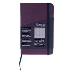 Fabriano EcoQua Plus Stitch-Bound Notebook - Wine, 3-1/2" x 5-1/2", Dot Grid, front cover