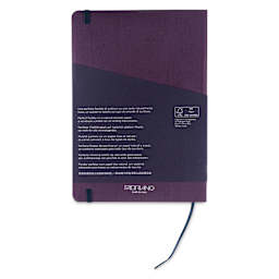 Fabriano EcoQua Plus Stitch-Bound Notebook - Wine, 5-4/5" x 8-1/4", Dot Grid, back cover