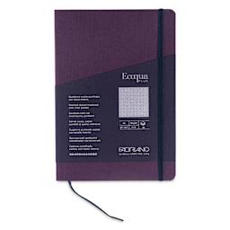 Fabriano EcoQua Plus Stitch-Bound Notebook - Wine, 5-4/5" x 8-1/4", Dot Grid, front cover