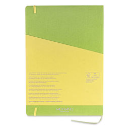 Fabriano EcoQua Plus Stitch-Bound Notebook - Lime, 8-1/4" x 11-3/4", Grid, back cover