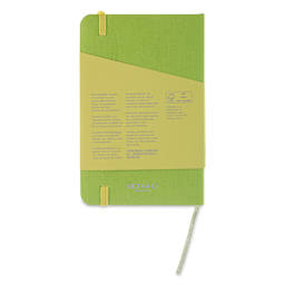 Fabriano EcoQua Plus Stitch-Bound Notebook - Lime, 3-1/2" x 5-1/2", Grid, back cover