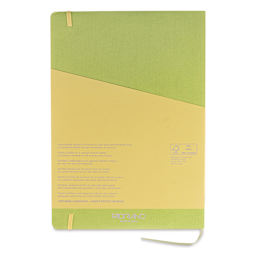 Fabriano EcoQua Plus Stitch-Bound Notebook - Lime, 8-1/4" x 11-3/4", Lined, back cover