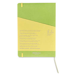 Fabriano EcoQua Plus Stitch-Bound Notebook - Lime, 5-4/5" x 8-1/4", Lined, back cover