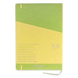 Fabriano EcoQua Plus Stitch-Bound Notebook - Lime, 8-1/4" x 11-3/4", Dot Grid, back cover