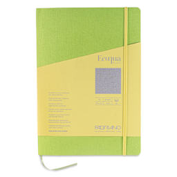 Fabriano EcoQua Plus Stitch-Bound Notebook - Lime, 8-1/4" x 11-3/4", Dot Grid, front cover