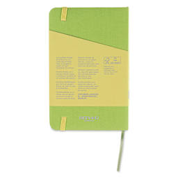Fabriano EcoQua Plus Stitch-Bound Notebook - Lime, 3-1/2" x 5-1/2", Dot Grid, back cover