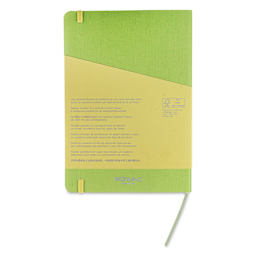 Fabriano EcoQua Plus Stitch-Bound Notebook - Lime, 5-4/5" x 8-1/4", Dot Grid, back cover