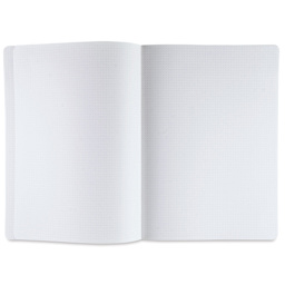 Fabriano Ecoqua Plus Fabric-Bound Notebook - Black, 8-1/4" x 11-7/10", Dot Grid, open