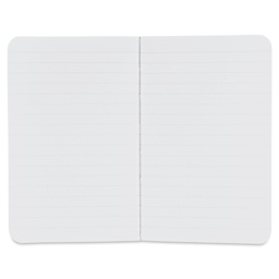 Fabriano Ecoqua Plus Fabric-Bound Notebook - Black, 3-1/2" x 5-1/2", Lined, open