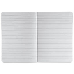 Fabriano Ecoqua Plus Fabric-Bound Notebook - Black, 5-4/5" x 8-1/4", Lined, open