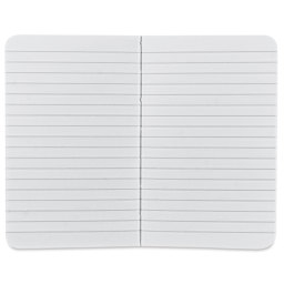 Fabriano Ecoqua Plus Fabric-Bound Notebook - Grey, 3-1/2" x 5-1/2", Lined, open