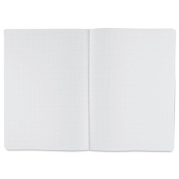 Fabriano Ecoqua Plus Fabric-Bound Notebook - Red, 8-1/4" x 11-7/10", Dot Grid, open