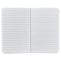 Fabriano Ecoqua Plus Fabric-Bound Notebook - Red, 3-1/2" x 5-1/2", Lined, open