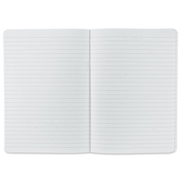 Fabriano Ecoqua Plus Fabric-Bound Notebook - Red, 5-4/5" x 8-1/4", Lined, open