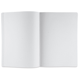 Fabriano Ecoqua Plus Fabric-Bound Notebook - Yellow, 8-1/4" x 11-7/10", Dot Grid, open