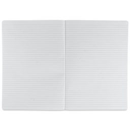 Fabriano Ecoqua Plus Fabric-Bound Notebook - Yellow, 8-1/4" x 11-7/10", Lined, open