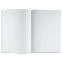 Fabriano Ecoqua Plus Fabric-Bound Notebook - Navy, 8-1/4" x 11-7/10", Dot Grid, open