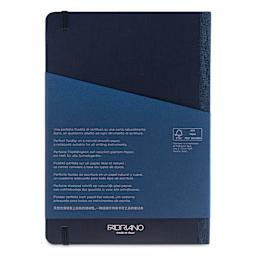 Fabriano Ecoqua Plus Fabric-Bound Notebook - Navy, 5-4/5" x 8-1/4", Dot Grid, back cover