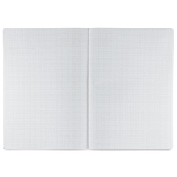 Fabriano Ecoqua Plus Fabric-Bound Notebook - Turquoise, 8-1/4" x 11-7/10", Dot Grid, open