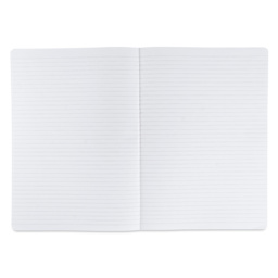 Fabriano Ecoqua Plus Fabric-Bound Notebook - Navy, 8-1/4" x 11-7/10", Lined, open