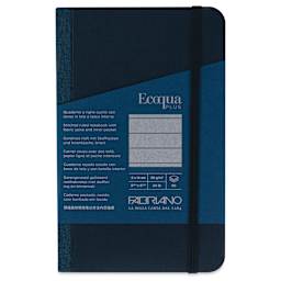 Fabriano Ecoqua Plus Fabric-Bound Notebook - Navy, 3-1/2" x 5-1/2", Lined, front cover