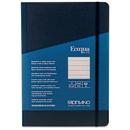 Fabriano Ecoqua Plus Fabric-Bound Notebook - Navy, 5-4/5" x 8-1/4", Lined, front cover