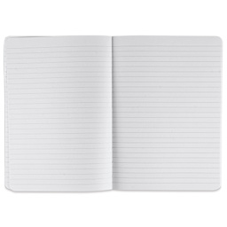 Fabriano Ecoqua Plus Fabric-Bound Notebook - Turquoise, 5-4/5" x 8-1/4", Lined, open