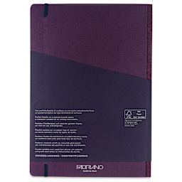 Fabriano Ecoqua Plus Fabric-Bound Notebook - Wine, 8-1/4" x 11-7/10", Dot Grid, back cover