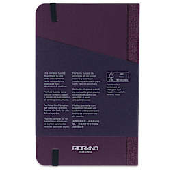 Fabriano Ecoqua Plus Fabric-Bound Notebook - Wine, 3-1/2" x 5-1/2", Dot Grid, back cover