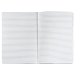 Fabriano Ecoqua Plus Fabric-Bound Notebook - Wine, 8-1/4" x 11-7/10", Lined, open